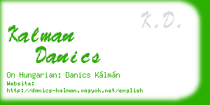 kalman danics business card