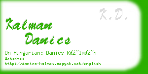 kalman danics business card